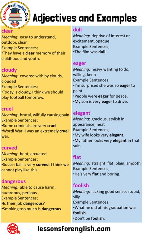 40 Adjectives Sentences Examples Adjectives Words In Sentences