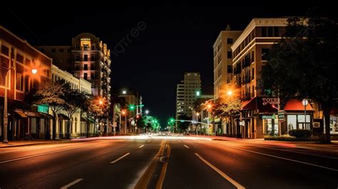 The Night In Tallahassee Street Scene Background Tallahassee Florida Pictures Background Image