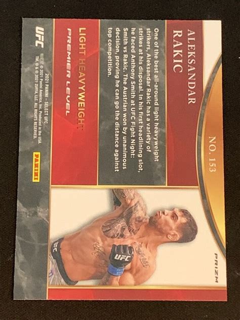 ALEKSANDAR RAKIC 153 2021 PANINI SELECT UFC SILVER DISCO PRIZM SP