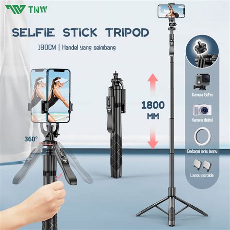 Jual Tnw L18 Tongsis Bluetooth 1 8m Tongsis Tripod Remote 180cm Selfie