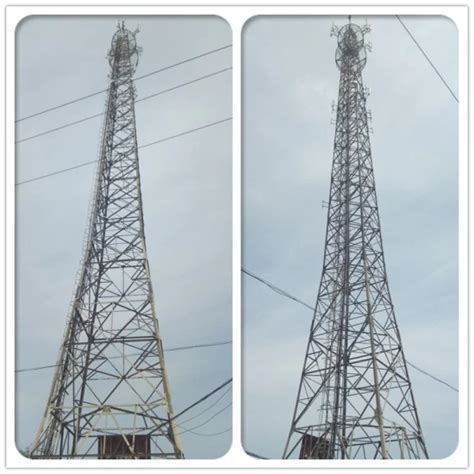 Hot DIP Galvanized 3 4 Legged Angular Steel Self Supporting Steel Lattice Communication GSM