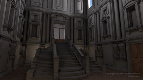 Michelangelo S Laurentian Library Steps Behance