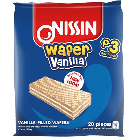 Nissin Wafer Vanilla 12g X 20pcs Monde Nissin Walter Mart