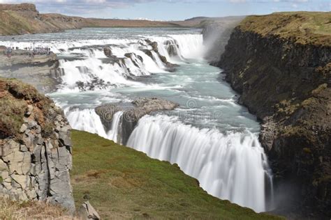 The Big Gullfoss Waterfall Near Reykjavik At The Golden Circle In