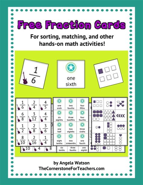 Free Printable Fraction Image Cards