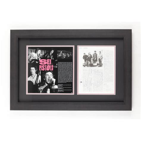 Sex Pistols Custom Framed Magazine Page Display Signed By With