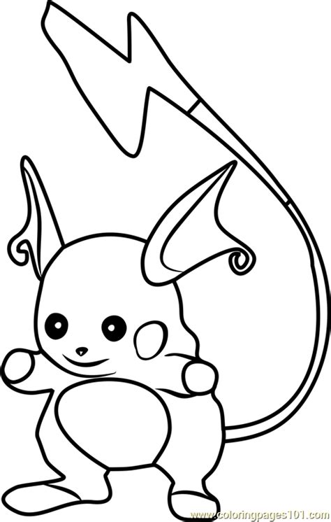 Pokemon Raichu Coloring Pages At Getcolorings Free Printable