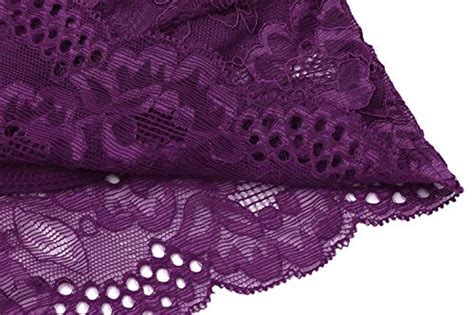 RSLOVE Lingerie Lace Babydoll Bodysuit 2 Piece Sexy Bra And Panty Sets Purple M Pricepulse