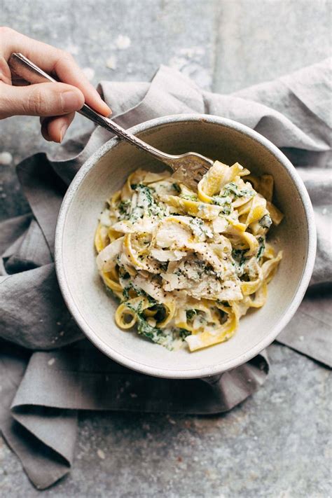 5 Ingredient Creamy Kale Pasta Recipe Pinch Of Yum