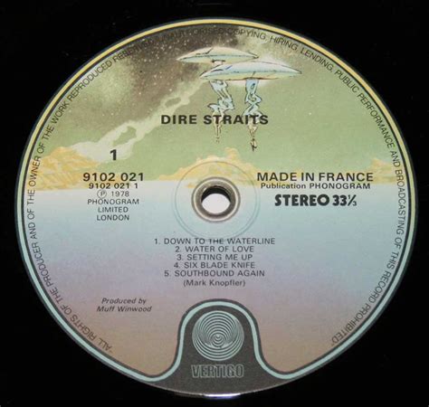 Dire Straits S T Self Titled France S English Pop Rock Album Cover