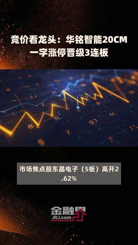 竞价看龙头：华铭智能20cm一字涨停晋级3连板 快报凤凰网视频凤凰网