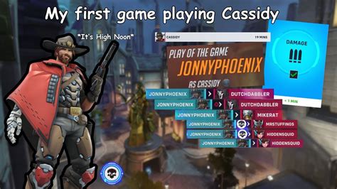 First Game Playing Cassidy Overwatch 2 Dps Gameplay Youtube