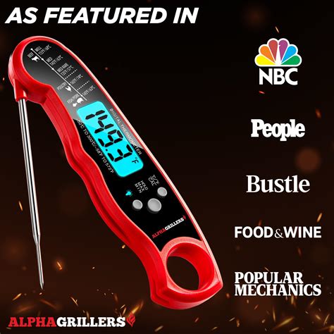 Alpha Grillers Instant Read Meat Thermometer For Grill And Cooking