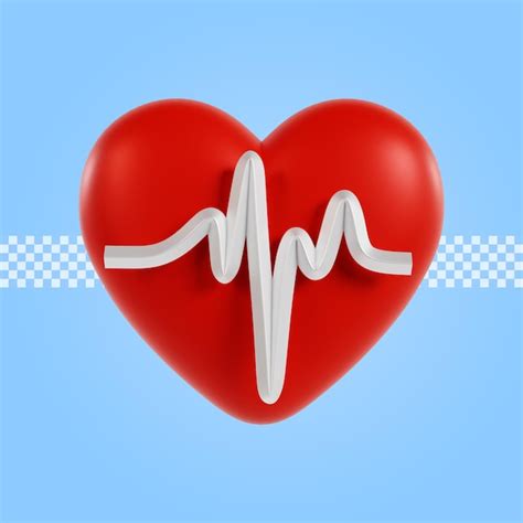 Premium Psd Heart Rate Icon 3d Render Illustration Isolated Premium Psd