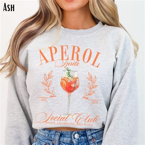 Aperol Spritz Sweatshirt Retro Cocktail Sweater Funny Social Hour Girls