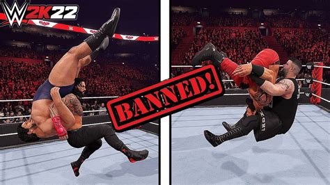 30 Deadly Wrestling Moves The WWE Banned WWE 2K22 YouTube