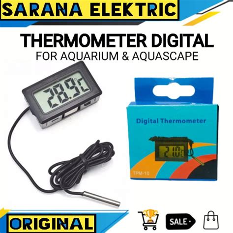 Jual Thermometer Digital For Aquarium Aquascape Termometer Mini Tpm