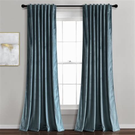 Solid Light Filtering Back Tabrod Pocket Window Curtain Panels Slate