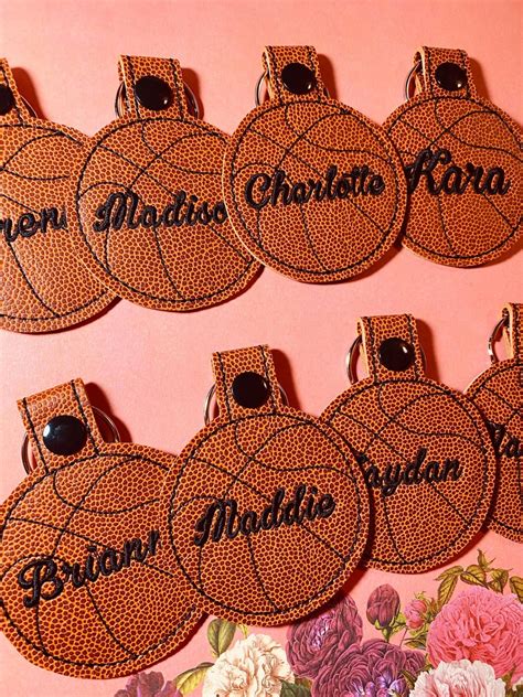 Personalized Basketball Keychain Large Name Only Etsy