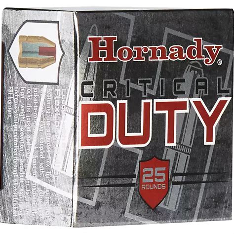 Hornady Critical Duty 9mm P Luger 124 Grain Flexlock Ammunition 25 Rounds Academy