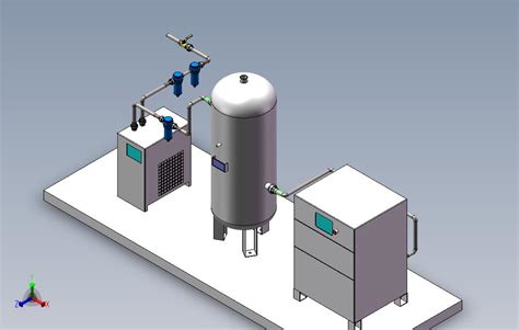 空压系统三维模型solidworks 2018模型图纸下载 懒石网