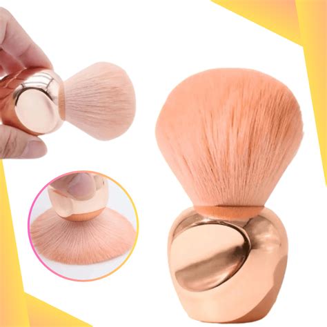 Pincel Espanador De P Luxo Cromado Unhas De Gel Maquiagem Shopee Brasil