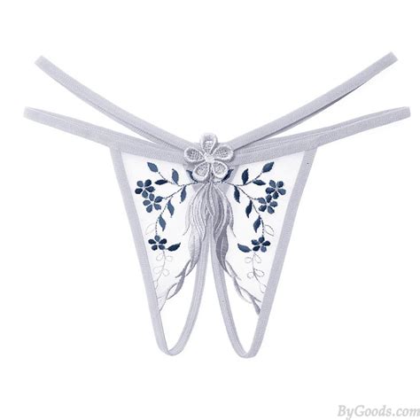 Sexy Crotchless Embroidered Flower Leaf Mesh Women S Underwear Briefs Low Rise Lingerie T Back G