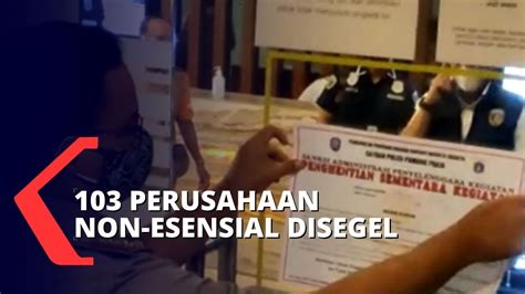 Dalam Hari Perusahaan Non Esensial Di Jakarta Terjaring Razia