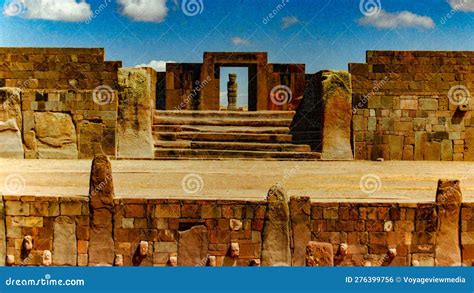 Tiwanaku Ancient Ruins Color 16x9 Stock Photo - Image of amazing ...