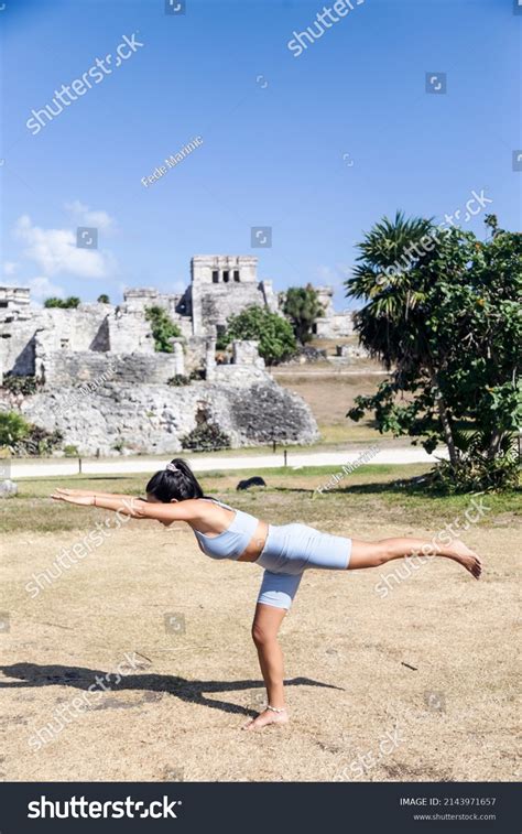 Beautiful Brunette Woman Making Yoga Poses Stock Photo Shutterstock