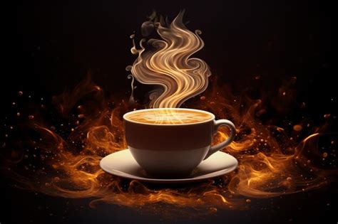 Premium Photo A Cup Of Coffee Art Background