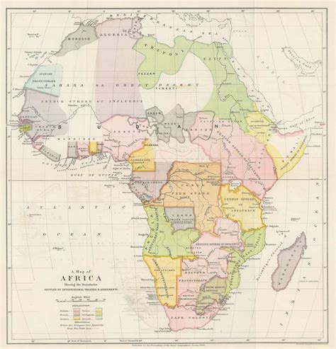 A Map of Africa Showing the Boundaries Settled by International ...