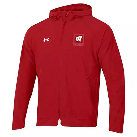 Under Armour Wisconsin Badgers Unstoppable Raglan Full Zip Jacket Academy