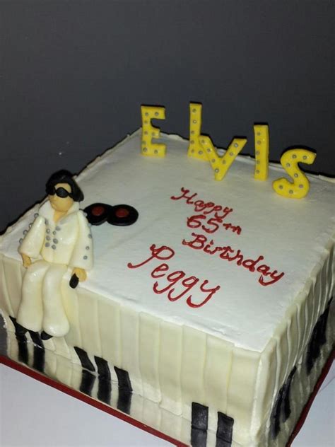 Elvis Presley Cake 3 Layer White Cake With Buttercream Icing Elvis ...