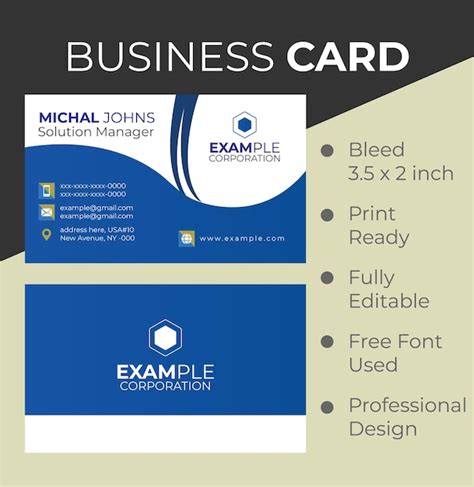 Premium Vector Comapny Or Corporate Business Card Template Vector