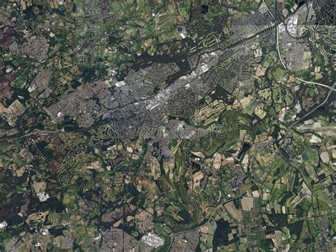 Woking England Great Britain High Res Satellite No Legend Stock