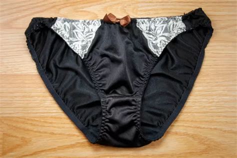 Vintage Japanese Nylon Shiny Slippery Pretty Lovely Black Bikini Panty Small Picclick Ca