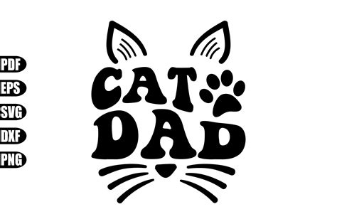 Cat Dad Svg Graphic By Creativekhadiza124 · Creative Fabrica