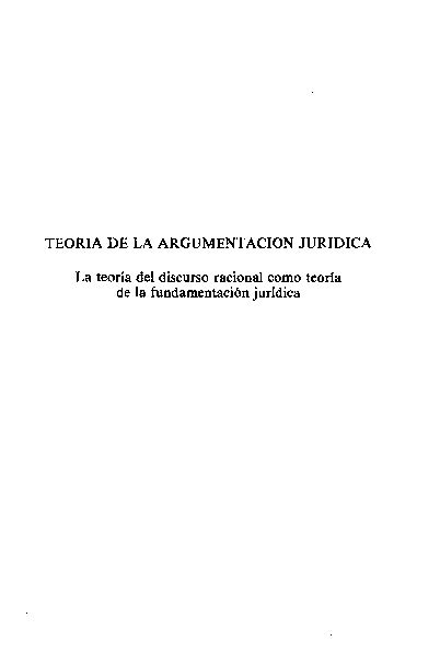 Teoría De La Argumentación Jurídica Carlos Plazas