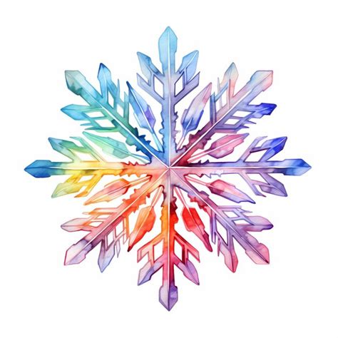 Premium Ai Image A Snowflake That Is Colored With The Colors Of The