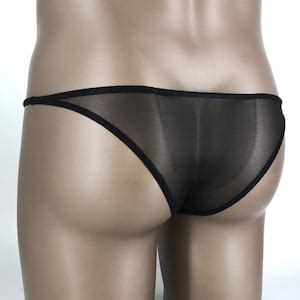 Men S Mesh Bikini Transparent Mini Micro String Thong Tanga Jp Beach Metallic Stretch Mesh