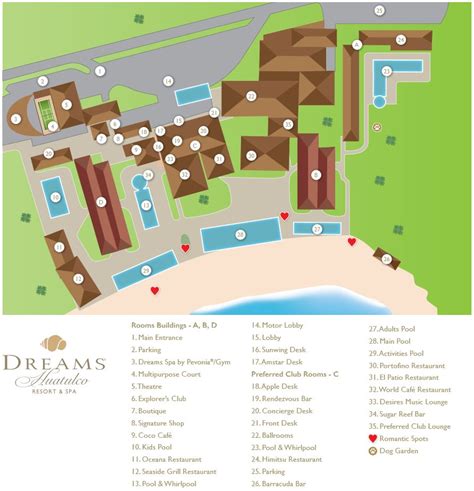 Dreams Huatulco Resort & Spa map - Travel resort maps