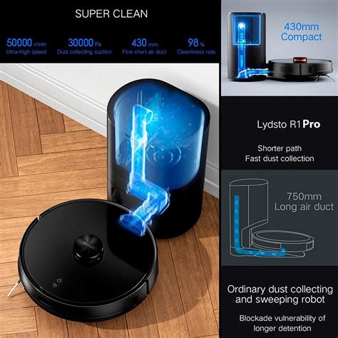 Xiaomi LYDSTO R1 Pro Прахосмукачка робот с автоматичен контейнер за ...