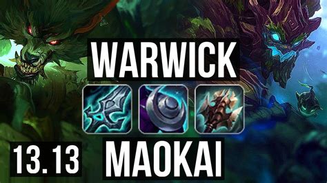 WARWICK Vs MAOKAI TOP 78 Winrate 10 1 4 8 Solo Kills Dominating