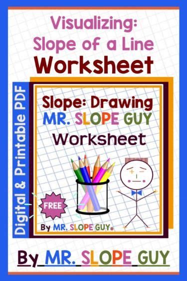 Slope Drawing Mr Slope Guy Fun And Free Worksheet` In 2023 Math