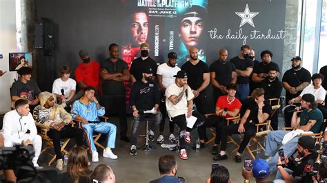 Youtube Vs Tiktok Boxing Press Conference Bryce Hall Gets Manhandled