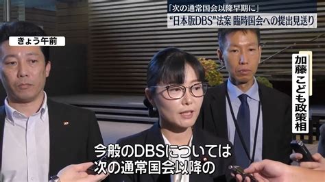 “日本版dbs”法案、臨時国会への提出見送りへ 加藤こども政策担当相が正式表明（2023年10月16日掲載）｜日テレnews Nnn