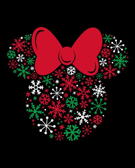 Disney Minnie Mouse Icon Holiday Snowflakes Digital Art By Xuan Tien Luong