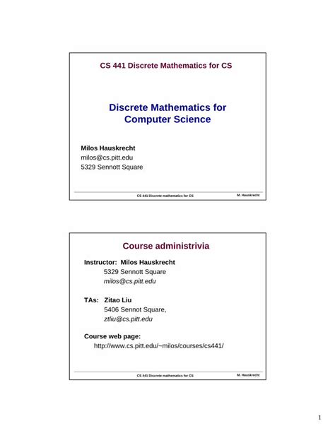 PDF Discrete Mathematics For Computer Sciencepeople Cs Pitt Edu