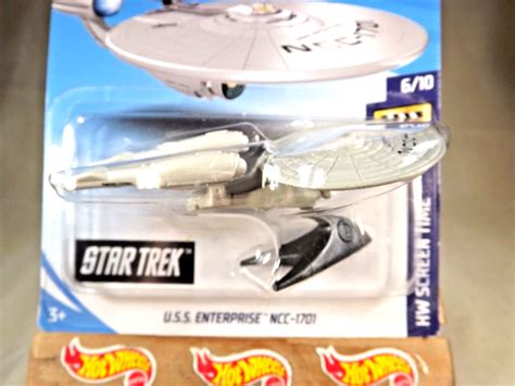 Hot Wheels HW Screen Time Star Trek U S S ENTERPRISE NCC Whit Contemporary